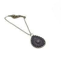 Mustard Seed Necklace, Antique Brass Mustard Seed Jewelry, Matthew 17 20 Mustard Seed Pendant, Ornate Teardrop Mustard Seed Necklace