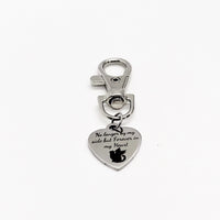 Cat Memorial, No Longer By My Side But Forever In My Heart Keychain Charm, Cat Loss Gift, Cat Mom Gift, Back Pack Charm, Cat Loss Memorial