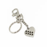 Pet Lover Gift, Paw Prints On My Heart Keychain, Dog Lover Gift, Cat Lover Gift, Dog Owner Gift, Cat Owner Gift, Loss of Pet Gift
