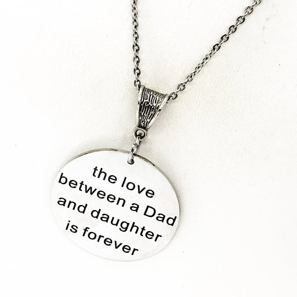 Daughter Gift, The Love Between A Father And Daughter Is Forever Necklace, Gift For Her, Daddy’s Girl, Daughter Birthday, Daughter From Dad