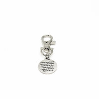 Scripture Gift, When My Heart Is Overwhelmed Lead Me To The Rock That Is Higher Than I Charm, Psalm 61 2, Sympathy Gift, Faith Gift