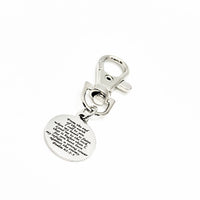 Scripture Gift, The Lord Is My Refuge Clip On Charm, Psalm 61 2 and 3, Scripture Quote, I Call To You When My Heart Is Faint, Bible Verse