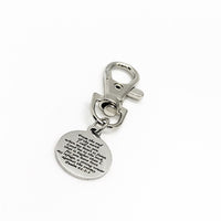 Scripture Gift, The Lord Is My Refuge Clip On Charm, Psalm 61 2 and 3, Scripture Quote, I Call To You When My Heart Is Faint, Bible Verse