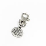 Scripture Gift, The Lord Is My Refuge Clip On Charm, Psalm 61 2 and 3, Scripture Quote, I Call To You When My Heart Is Faint, Bible Verse