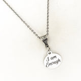 I Am Enough Necklace, Affirmation Jewelry, Affirmation Gifts, Motivation Gift, Motivating Quote, Encouragement Gift, Encouraging Her
