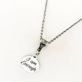 I Am Enough Necklace, Affirmation Jewelry, Affirmation Gifts, Motivation Gift, Motivating Quote, Encouragement Gift, Encouraging Her