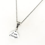 I Am Enough Necklace, Affirmation Jewelry, Affirmation Gifts, Motivation Gift, Motivating Quote, Encouragement Gift, Encouraging Her