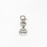 Motivation Gift, I Am Enough Clip On Charm, Affirmation Gift, Starting Over Gift, Divorce Gift, Recovery Gift, New Beginnings