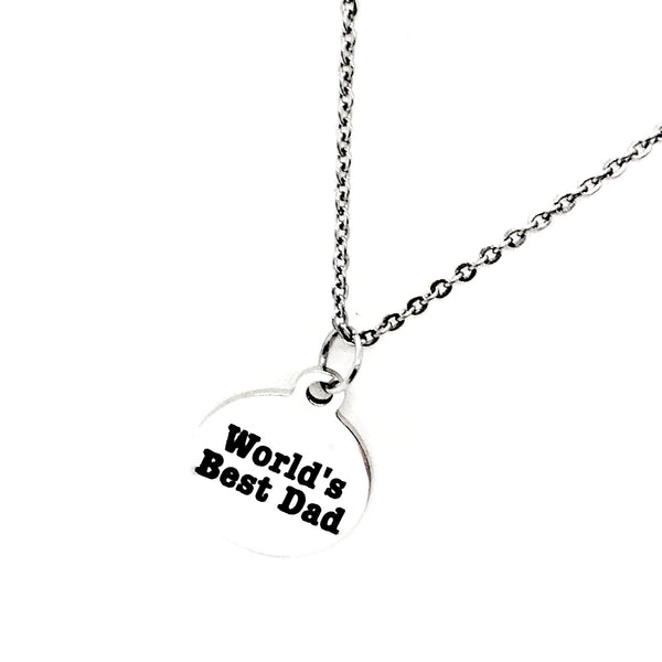 Dad Gift, World’s Best Dad Necklace, Gift For Dad, Dad Pregnancy Announcement, Gift For Husband, Gift From Kids, New Dad Gift, Gift For Him