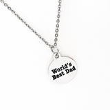Dad Gift, World’s Best Dad Necklace, Gift For Dad, Dad Pregnancy Announcement, Gift For Husband, Gift From Kids, New Dad Gift, Gift For Him