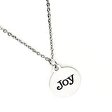Affirmation Jewelry, Joy Necklace, Joy Pendant, Affirmation Gifts, Christmas Jewelry, Motivation Gift, Encouragement Gift, Salvation Gift
