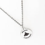 Christmas Jewelry, Merry Christmas Necklace, Christmas Wish, Christmas Gift, Wishing You A Merry Christmas, Gift For Her, Christmas Charm