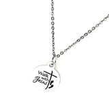 Faith Jewelry, Walk With Jesus Necklace, Christian Jewelry, Faith Necklace, Faith Quote, Christian Gifts, Baptism Gift, Gift For Her