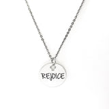 Affirmation Jewelry, Rejoice Necklace, Affirmation Words, Christian Words, Faith Gifts, Christian Woman Gift, Gift For Her, Baptism Gift