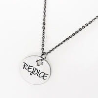 Affirmation Jewelry, Rejoice Necklace, Affirmation Words, Christian Words, Faith Gifts, Christian Woman Gift, Gift For Her, Baptism Gift