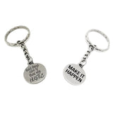Encouragement Gift, Good Things Come To Those Who Hustle Make It Happen Keychain, Double sided Keychain, Encouragement Quote, Direct Sales