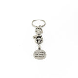 Christian Gift, She Is Clothed In Strength And Dignity And Laughs Without Fear Of The Future Keychain, Christian Woman, Faith Gift, C848