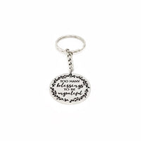 Affirmations Gift, Too Many Blessings To Be Ungrateful Keychain, Blessings Gift, Thankfulness Gift, Gratefulness Gift, Christian Gift