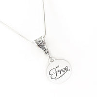 Affirmation Jewelry, Free Word Necklace, Freedom, Affirmation Words, Divorce Gift, Self Care Gift, Affirmation Necklace, Recovery Gift