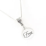 Affirmation Jewelry, Free Word Necklace, Freedom, Affirmation Words, Divorce Gift, Self Care Gift, Affirmation Necklace, Recovery Gift