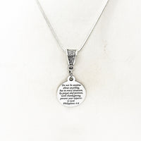 Scripture Gifts, Do Not Be Anxious About Anything Necklace, Philippians 4 6, Present Your Requests To God, Scripture Quote, Scripture Charm