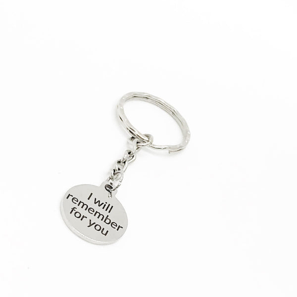 Alzheimer Caregiver Gift, I Will Remember For You Keychain, Alzheimer Partner Gift, Dementia Gift, Dementia Caregiver, Memory Loss Gift