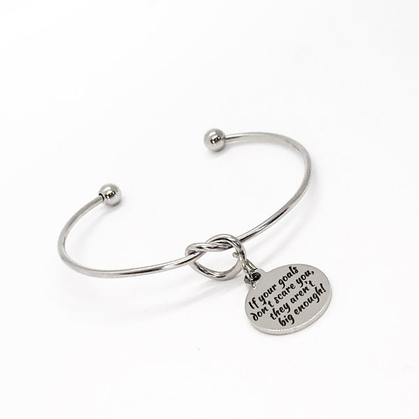 Motivational Gift, If Your Goals Don’t Scare You, They Aren’t Big Enough Bracelet, Motivational Quote, Encouragement Gift, Entrepreneur Gift