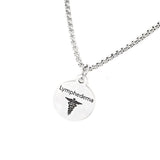 Medical Condition Necklace, Lymphedema Necklace, Lymphedema Notification, Medical Notification Jewelry, Medical Charm, Medical Caduceus