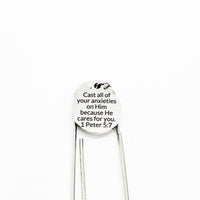 Scripture Gift, Cast All Of Your Anxieties On Him Bookmark, 1 Peter 5 7, No Worries, Bible Verse Gift, Bible Verse Bookmark, Scripture Quote