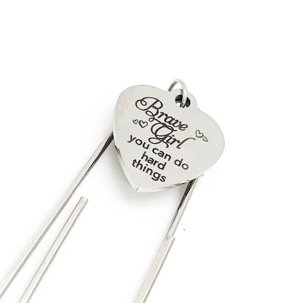 Encouragement Gift, Brave Girl You Can Do Hard Things Bookmark, Daughter Gift, Granddaughter Gift, Encouraging Her, Motivating Her