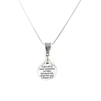 Scripture Gift, Cast All Of Your Anxieties On Him Necklace, 1 Peter 5 7, Bible Verse Gifts, Scripture Jewelry, Scripture Gifts, Gift For Her