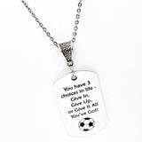 Soccer Player Gift, You Have Three Choices In Life Soccer Necklace, Give It All You’ve Got, Soccer Player Charm, Daughter Gift, Gift For Her
