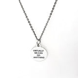 Virtual Worker Gift, Virtually We Can Do Anything Necklace, Virtual Teacher Gift, 2020 Virtual Worker, 2020 Virtual Teacher, Gift For Her