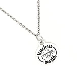 Teacher Gift, Teachers Change The World Necklace, Teacher Christmas Gift, New Teacher, Gift For Teacher, Gift For Her, Teacher Necklace