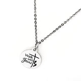 Faith Jewelry, Walk With Jesus Necklace, Christian Jewelry, Faith Necklace, Faith Quote, Christian Gifts, Baptism Gift, Gift For Her