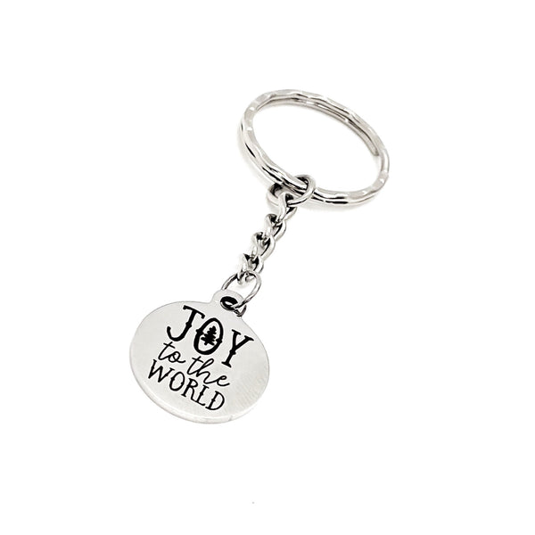 Christmas Gift, Joy To The World Keychain, Christmas Charm, Charm Keychain, Sunday School Gifts, Joy Gifts, Affirmation Gifts, Faith Gifts