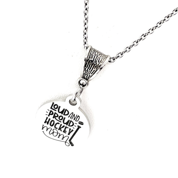 Hockey Mom Gift, Loud And Proud Hockey Mom Necklace, New Hockey Mom, Wife Gift, Gift For Mom, Gift For Her, Gift For Hockey Mom