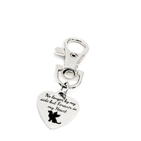 Pet Memorial, No Longer By My Side But Forever In My Heart Clip On Charm, Dog Loss Sympathy, Pet Loss Sympathy, Dog Loss Gift, Pet Loss Gift