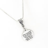 Scripture Gift, When My Heart Is Overwhelmed Lead Me To The Rock That Is Higher Than I Necklace, Psalm 61 2, Scripture Jewelry Gift