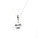 Scripture Gift, When My Heart Is Overwhelmed Lead Me To The Rock That Is Higher Than I Necklace, Psalm 61 2, Scripture Jewelry Gift