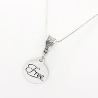 Affirmation Jewelry, Free Word Necklace, Freedom, Affirmation Words, Divorce Gift, Self Care Gift, Affirmation Necklace, Recovery Gift