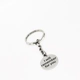 Alzheimer Caregiver Gift, I Will Remember For You Keychain, Alzheimer Partner Gift, Dementia Gift, Dementia Caregiver, Memory Loss Gift