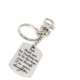 Dad Gift, Thank You Dad Keychain, Dad Gift From Daughter, Thanks Dad, Dad Wedding Gift, Dad Birthday, Fathers Day Gift, Dad Christmas