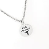Medical Condition Necklace, PFO Closure Necklace, PFO Closure Notification, Medical Notification Jewelry, Medical Charm Jeewelry