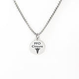 Medical Condition Necklace, PFO Closure Necklace, PFO Closure Notification, Medical Notification Jewelry, Medical Charm Jeewelry