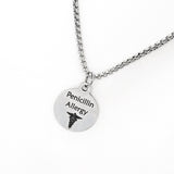 Medical Condition Necklace, Penicillin Allergy Necklace, Penicillin Allergy Notification, Medical Notification Jewelry, Medical Charm