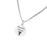 Medical Condition Necklace, Penicillin Allergy Necklace, Penicillin Allergy Notification, Medical Notification Jewelry, Medical Charm