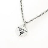 Medical Condition Necklace, Ibuprofen Allergic Necklace, Ibuprofen Allergic Notification, Allergy Medical Notification, Medicine Allergy