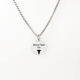 Blood Type Necklace, Blood Type Jewelry, Medical Notification, Medical Notification, Medicine Allergy, Blood Type Charm