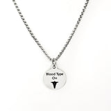 Blood Type Necklace, Blood Type Jewelry, Medical Notification, Medical Notification, Medicine Allergy, Blood Type Charm